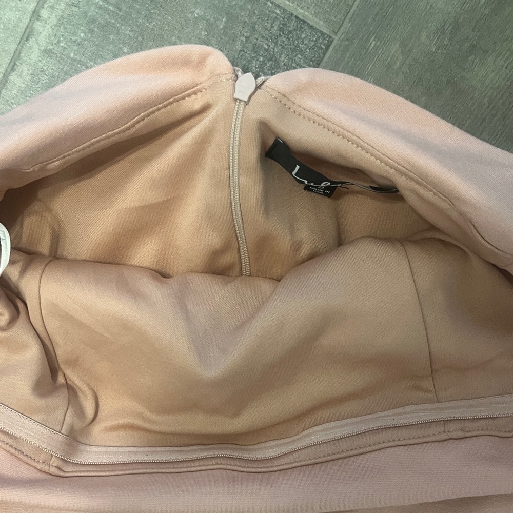 Lulu's Strapless Blush Dress - Picture 4 of 10